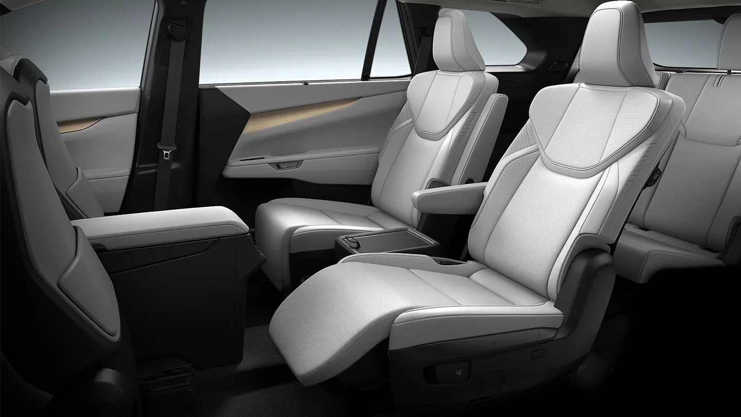 Second-row captain's chairs in the Lexus TZ